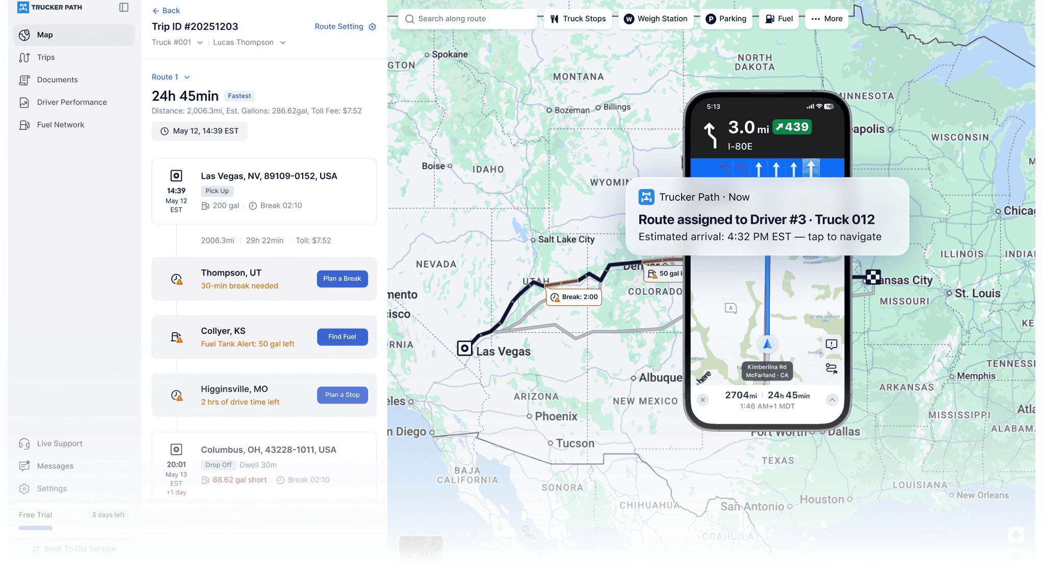 Trucker Path adds cargo theft risk data from Verisk CargoNet to navigation app to help truck drivers avoid high-risk areas