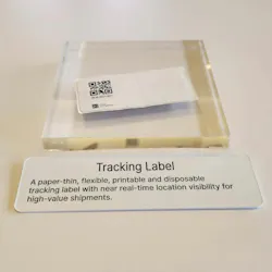 new Samsara tracking label closeup new Samsara tracking label closeup