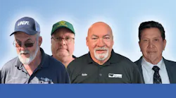From left to right: Robert Baity, Unifi Manufacturing; Matthew Dosland, John Deere assigned by CPC Logistics; Eddie McAllister, Shaw Industries Group; and Paul Ramirez, Circle K/Fuel South Express.