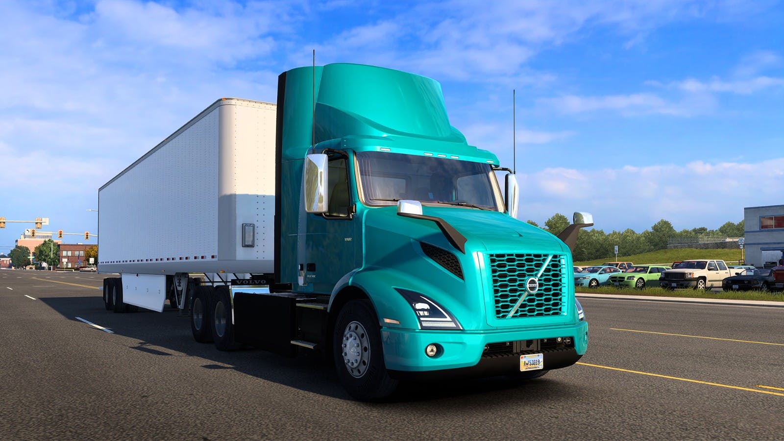 Volvo VNL and VNR Electric join American Truck Simulator for virtual fleet drivers