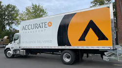 Accurate Transport offers less-than-truckload and last-mile delivery, intermodal solutions, and distribution, with an average delivery transit time of one day.
