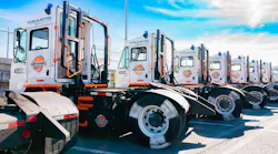 Orange EV terminal tractors