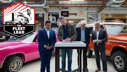 Newsom's legislation signing in Jay Leno's garage