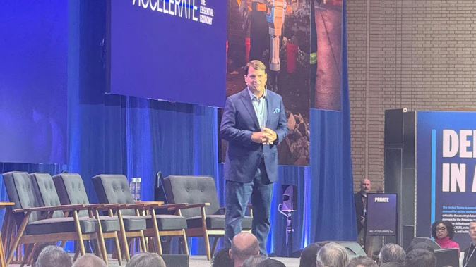 Ford CEO Jim Farley at Ford Accelerate 2026