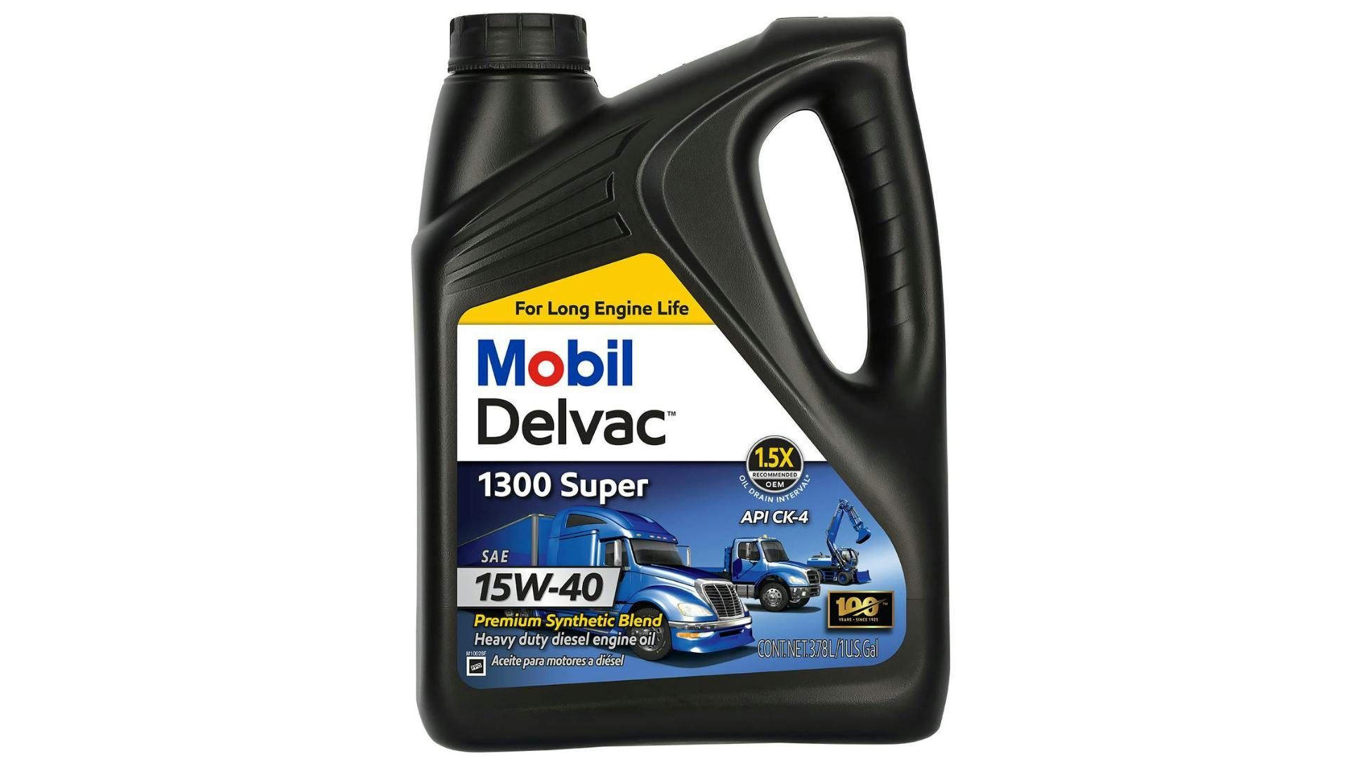 ExxonMobil Mobil Delvac 1300 Super diesel engine oil extends drain intervals and protects truck engines